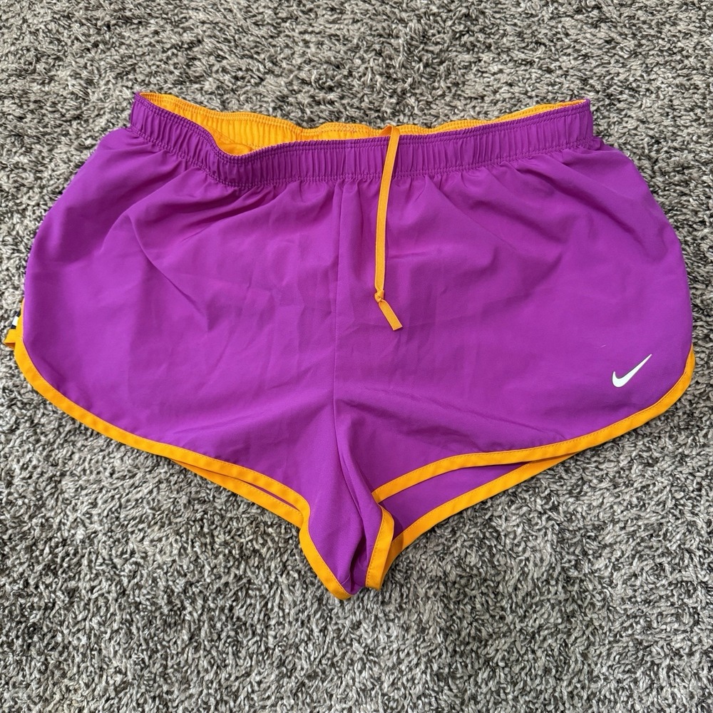 Nike Dri-Fit Women's‎ Athletic  Purple/Orange Medium Lined Running Shorts . EUC!